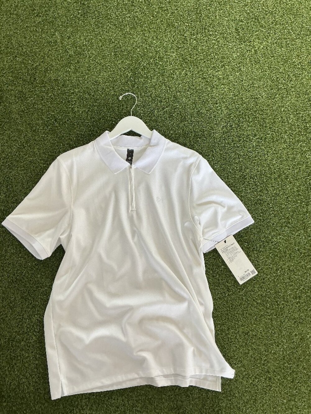 UV-Protective Slim-Fit Zipped Golf Polo Shirt - White
